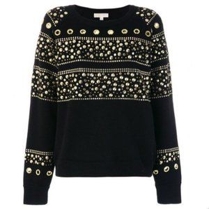 Michael Kors Women's Black Studded Sweatshirt